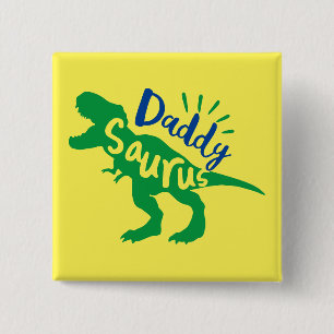 Pappa Saurus T-Rex Silhouette Knapp