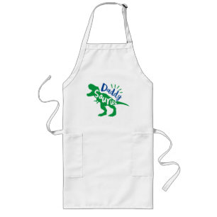 Pappa Saurus T-Rex Silhouette Långt Förkläde