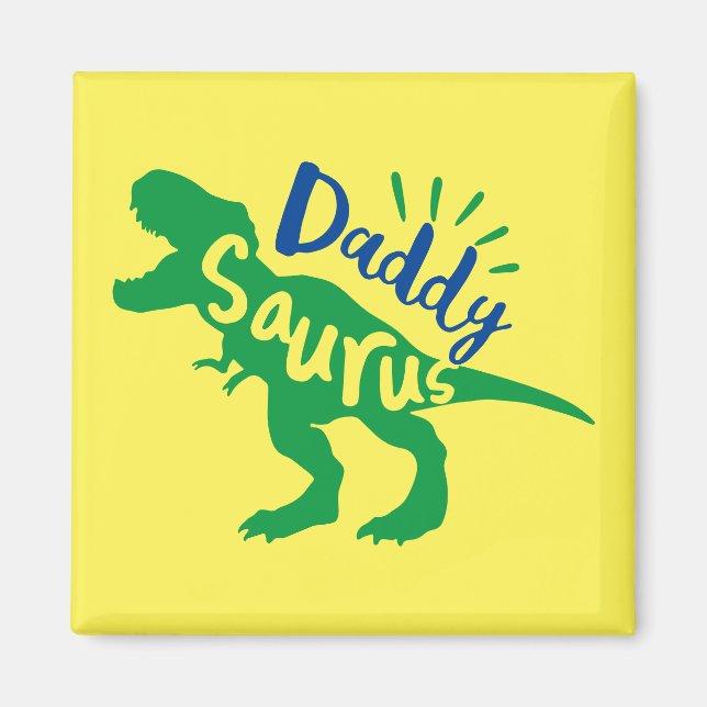 Pappa Saurus T-Rex Silhouette Magnet (Framsidan)