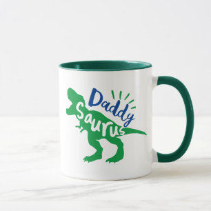 Pappa Saurus T-Rex Silhouette Mugg
