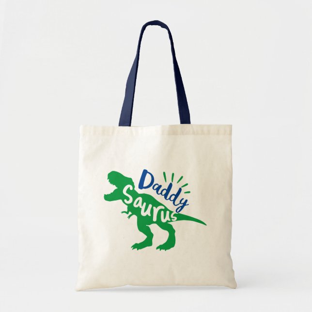 Pappa Saurus T-Rex Silhouette Tygkasse (Framsidan)