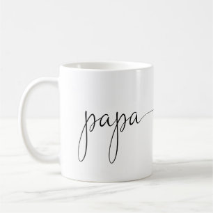 Pappa Script Heart Enkel Personlig för Pappa-gåv Kaffemugg