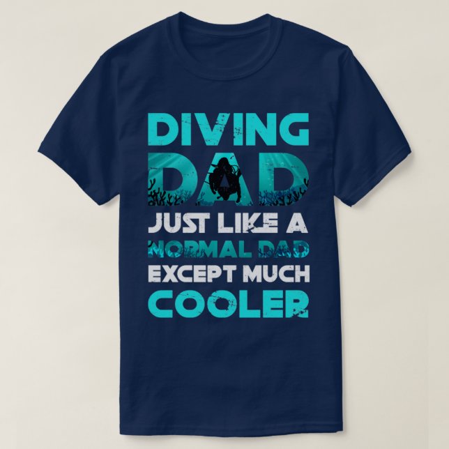 Pappa Scuba Diver T Shirt (Design framsida)