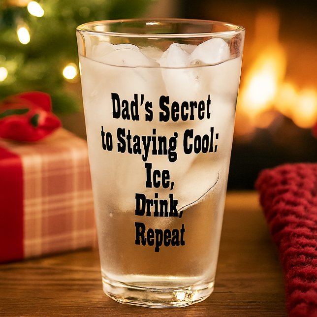 Pappa Secret to Stayed Coola Tumbler Glaskopp (Skapare uppladdad)