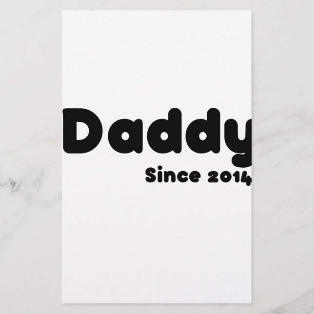 Pappa sedan 2014. Fars dag-gåva Brevpapper (Framsida)