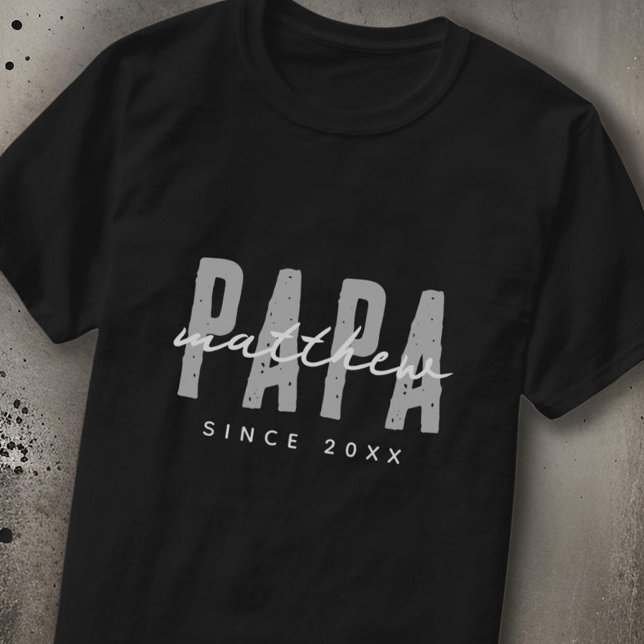 Pappa sedan 20XX Modern Elegant enkel T Shirt (Skapare uppladdad)