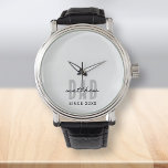 Pappa sedan 20XX Modern enkel Preppy Armbandsur<br><div class="desc">Denna enkla och moderna utformning består av sanserif-typografi.</div>