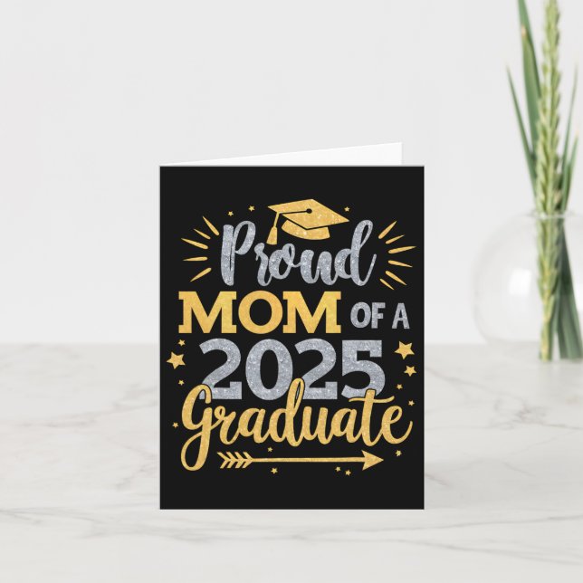 Pappa senior 2025 Stolt mamma till en Cl 2025 exam Kort (Framsida)