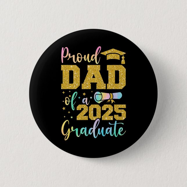 Pappa Senior 2025 stolt Pappa över 2025 års examen Knapp (Framsida)