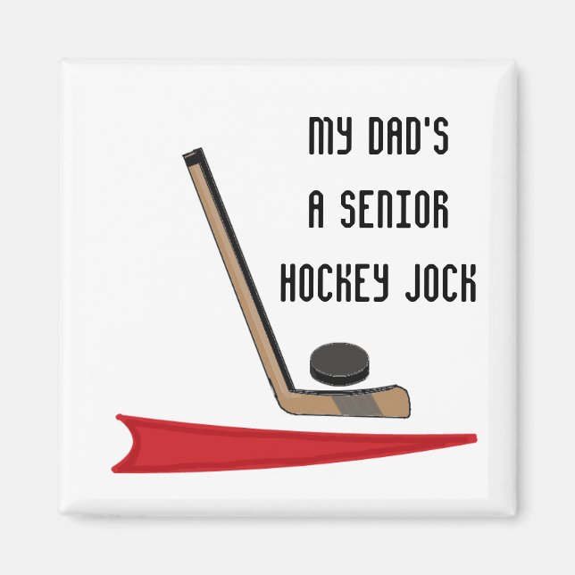 Pappa - Senior Hockeyspelare Magnet (Framsidan)