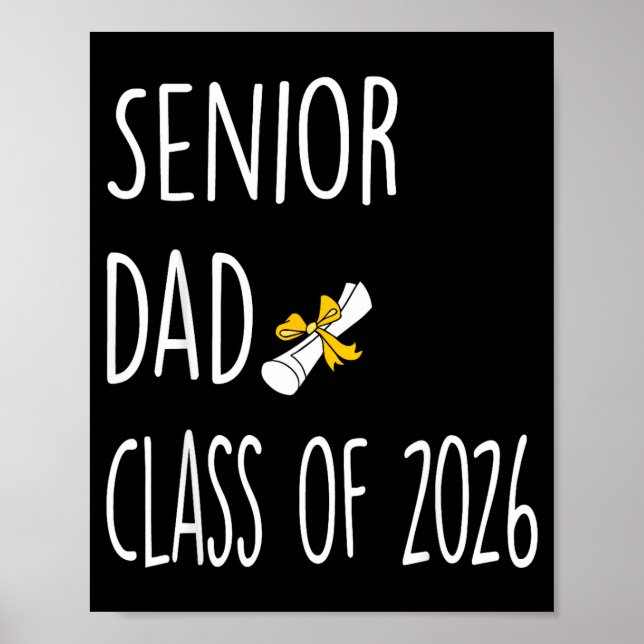 Pappa Senior Stolt Pappa Klass Poster (Framsidan)