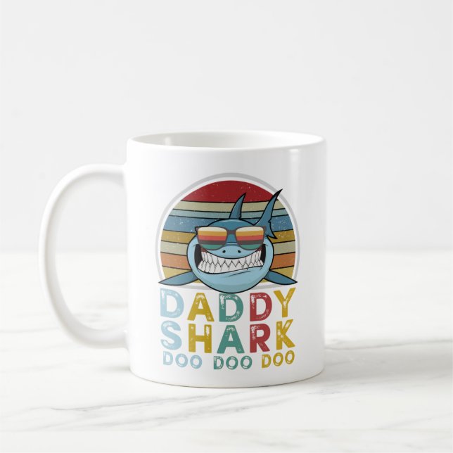 Pappa Shark Doo Doo Doo Doo Kaffemugg (Vänster)