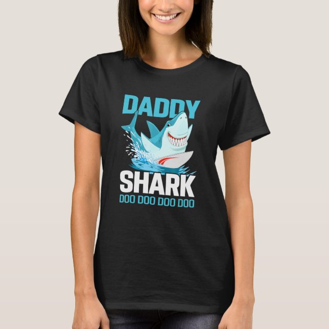 Pappa Shark Doo Doo Doo för Pappa T Shirt (Framsida)