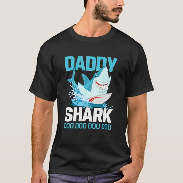 Pappa Shark Doo Doo Doo för Pappa T Shirt (Framsida)