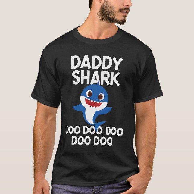 Pappa Shark Doo Doo Doo Funny pappa T Shirt (Framsida)