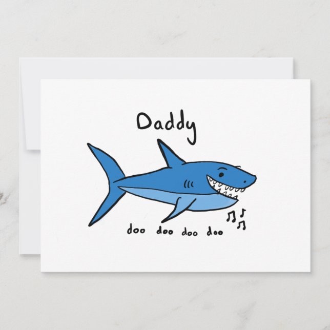 Pappa Shark fadersdag Kort (Framsida)
