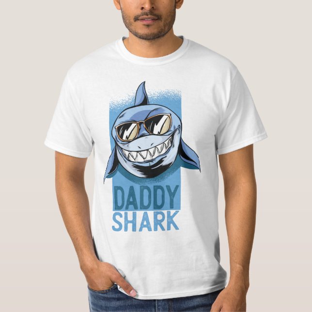 Pappa shark far dag t shirt (Framsida)