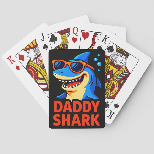 Pappa Shark Fars dag Gifts Casinokort (Baksidan)