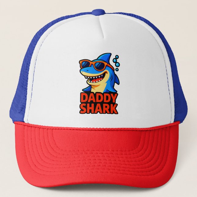Pappa Shark Fars dag Gifts Keps (Framsida)