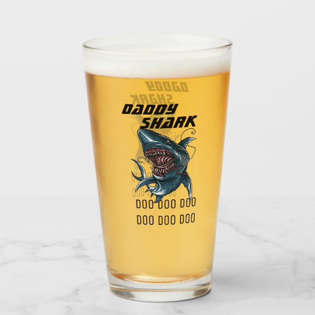 Pappa Shark Glaskopp (Framsida fylld)