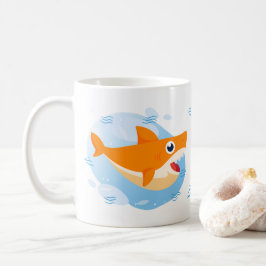 Pappa Shark - Orange Kaffemugg