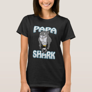 Pappa Shark Pappa Musculary Work Out Gym Pappa Far T Shirt