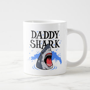 Pappa Shark - Underbarare vit Jumbo Mugg