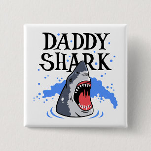Pappa Shark - Underbarare vit Knapp