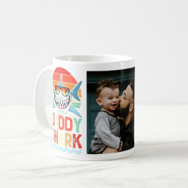 Pappa Shark Vintage Fars dag Photo Coffee Mugg