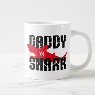 Pappa Shark Worn Graphic Jumbo Mugg