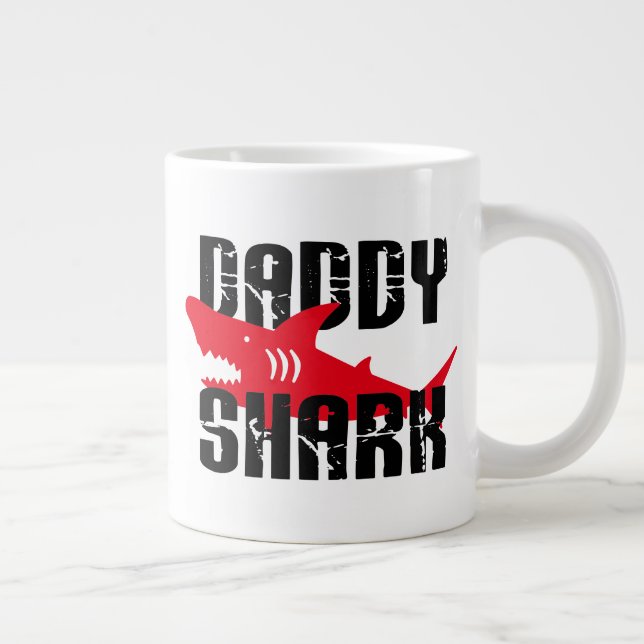 Pappa Shark Worn Graphic Jumbo Mugg (Höger)