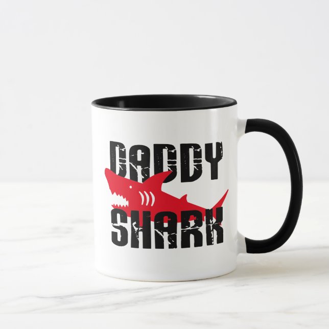 Pappa Shark Worn Graphic Mugg (Höger)