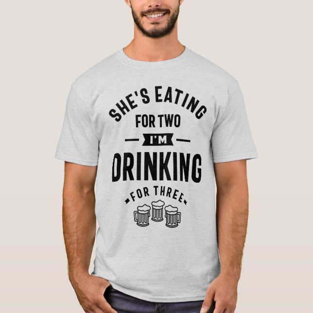 Pappa Shirt Lusnyj pappa som ska vara Gravid förvä T Shirt (Framsida)