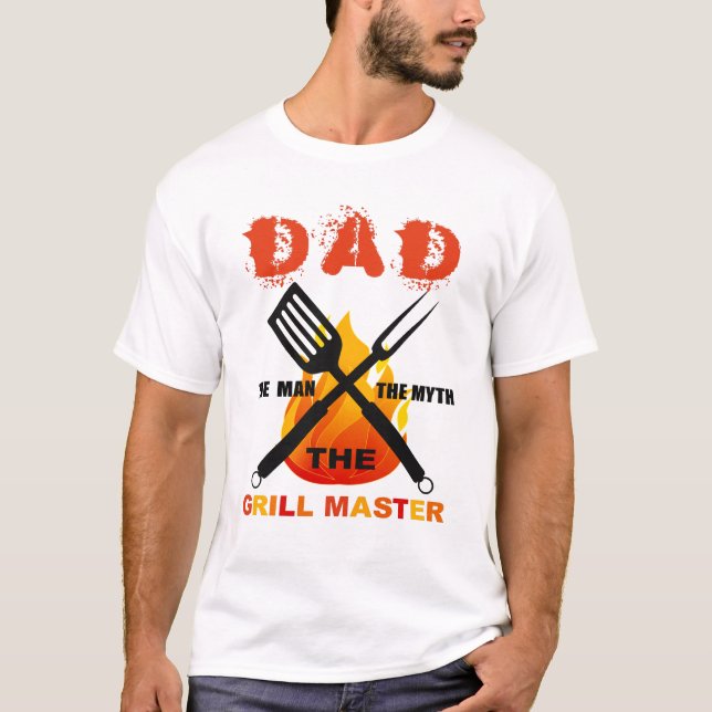 Pappa Shirt, mannen, myten och grillmästaren T Shirt (Framsida)