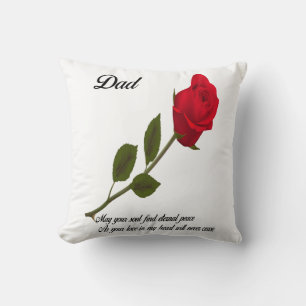Pappa Single Röd ros Kudde