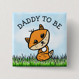 Pappa ska vara lille Fox Baby Shower Knapp