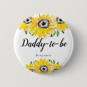 Pappa ska vara New Pappa Sunsun Baby Shower Blommi Knapp