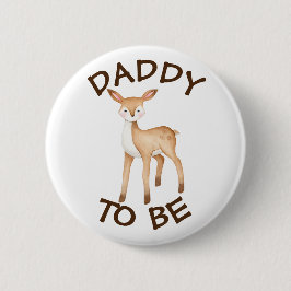 Pappa ska vara Woodland Animals Baby Shower Button Knapp
