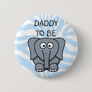 Pappa ska vara Zebra Baby Shower-knapp Knapp