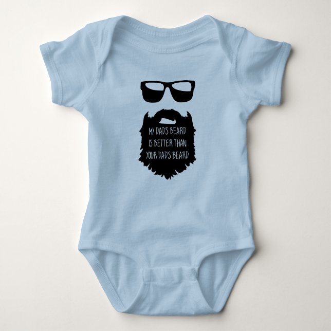 Pappa skägget Baby Ett Biet Kostym T Shirt (Framsida)