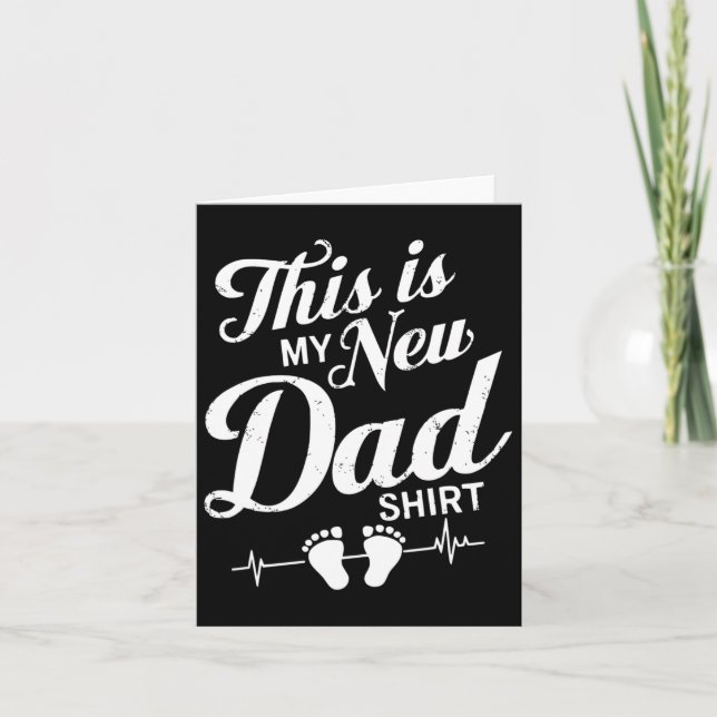 Pappa skall vara Fars dag Tee för snart vara först Kort (Framsida)