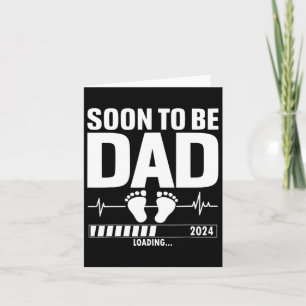 Pappa skall vara Fars dag Tee för snart vara först Kort