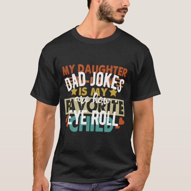 Pappa skämt är hur Öga Roll Långärmad Shirt funger T (Framsida)