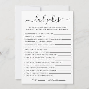 Pappa skämt babykläder inbjudningar