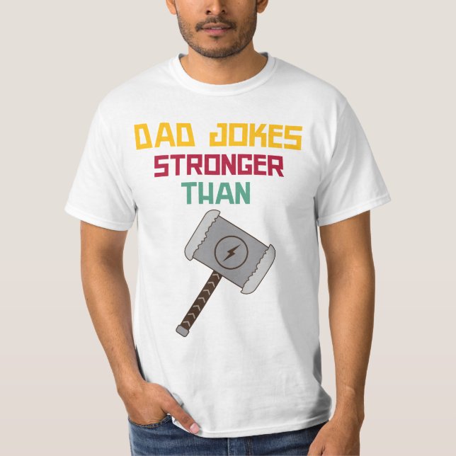 Pappa skämt: Fars dag 2024 T Shirt (Framsida)