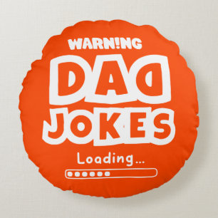 Pappa-skämt för Cute Design vid inläsning för Fars Rund Kudde