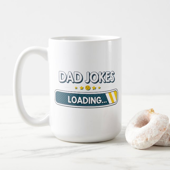 Pappa skämt laddas... kaffemugg (Med munk)
