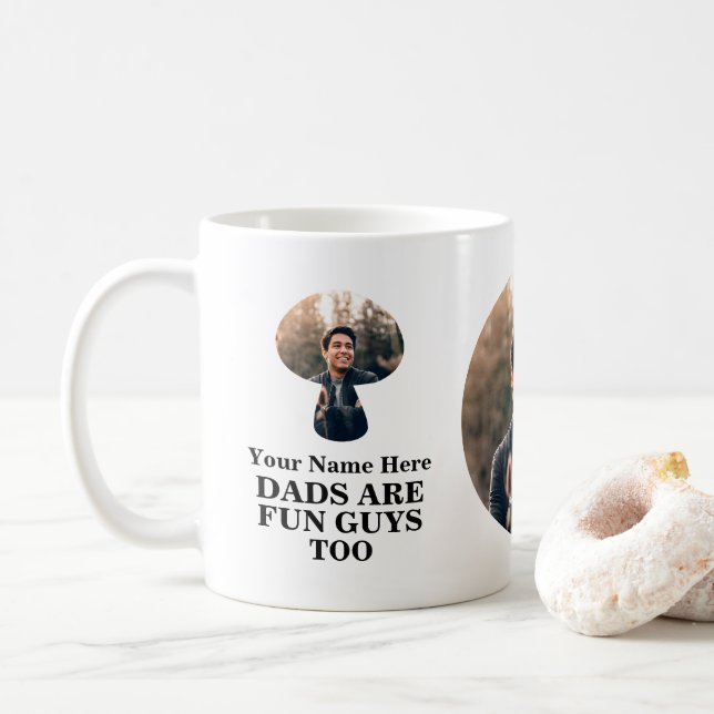Pappa-skämt Pappor är också roligtar. Kaffemugg (Med munk)