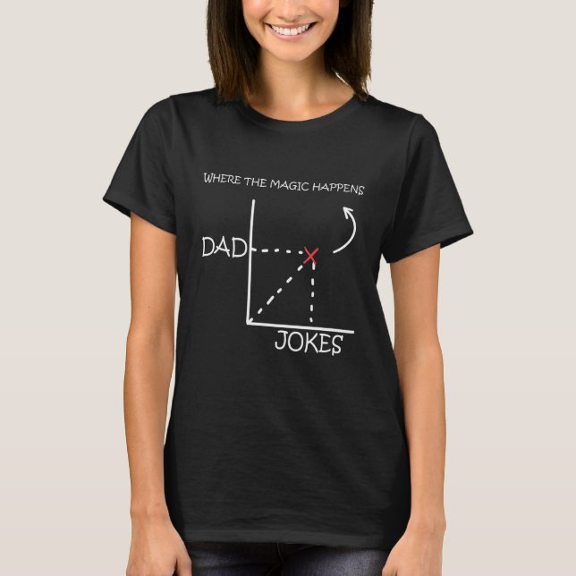 Pappa skämtar där magin händer 2 t shirt (Framsida)