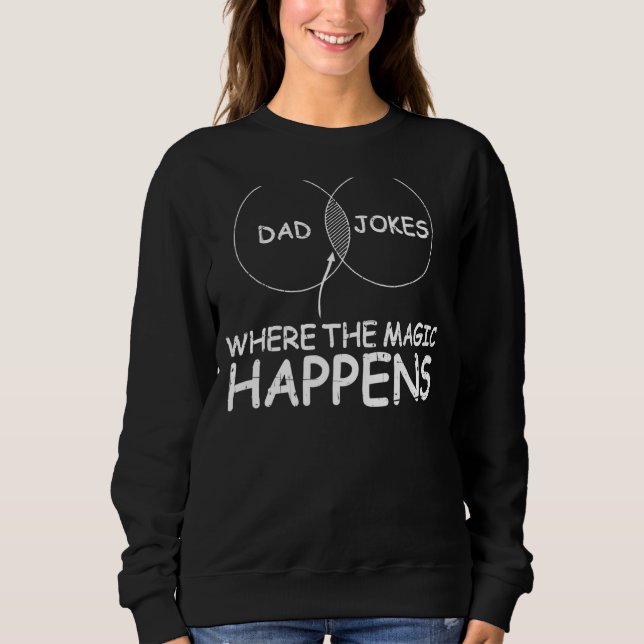 Pappa skämtar där magin händer Fars dag T Shirt (Framsida)